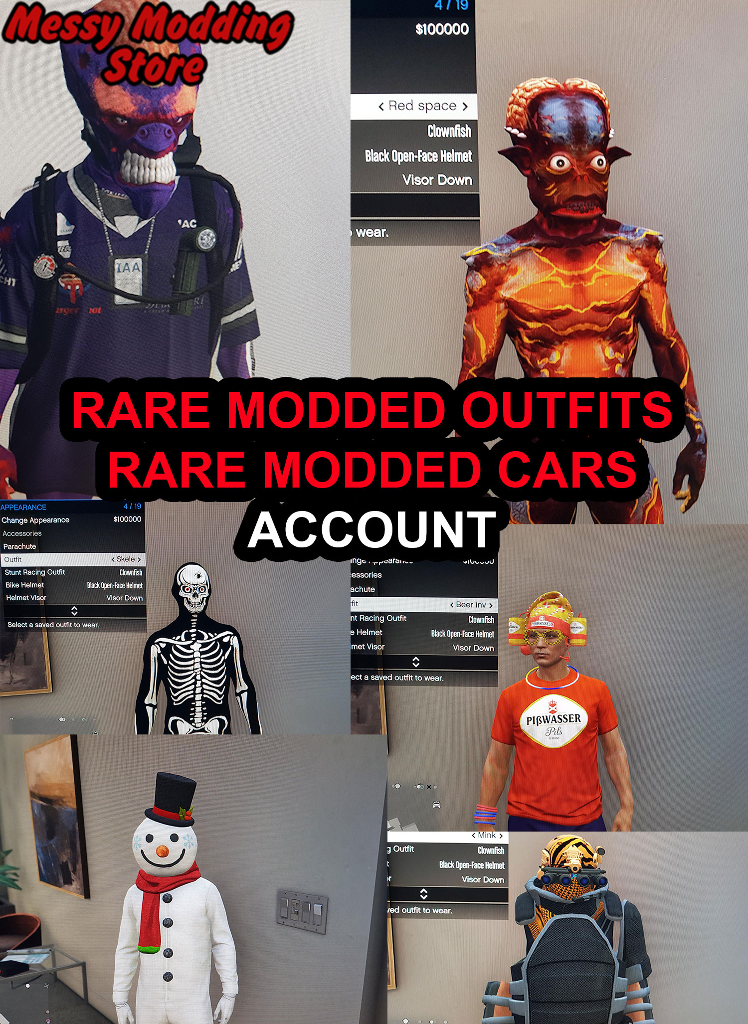 (PS5/XBOX SERIES X/S) (Pre-Made Account) RARE Modded Cars + RARE Modded Outfits (Enhanced Edition)