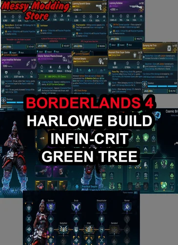Borderlands 4 – New Harlowe Build – Infin Crit – Green Tree