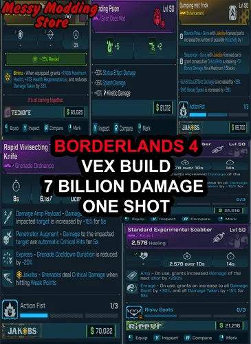 Borderlands 4: Vex build One-Shot 7 Billion Damage