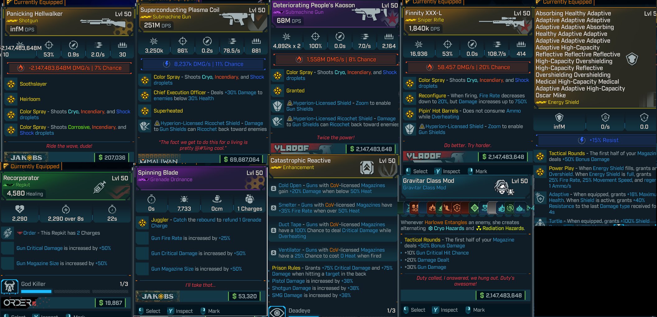 Borderlands 4 – Moddified/Modded HARLOW Build-Immortal(999 Billion HP)+Oneshot (999 Bil DMG)Gravitar