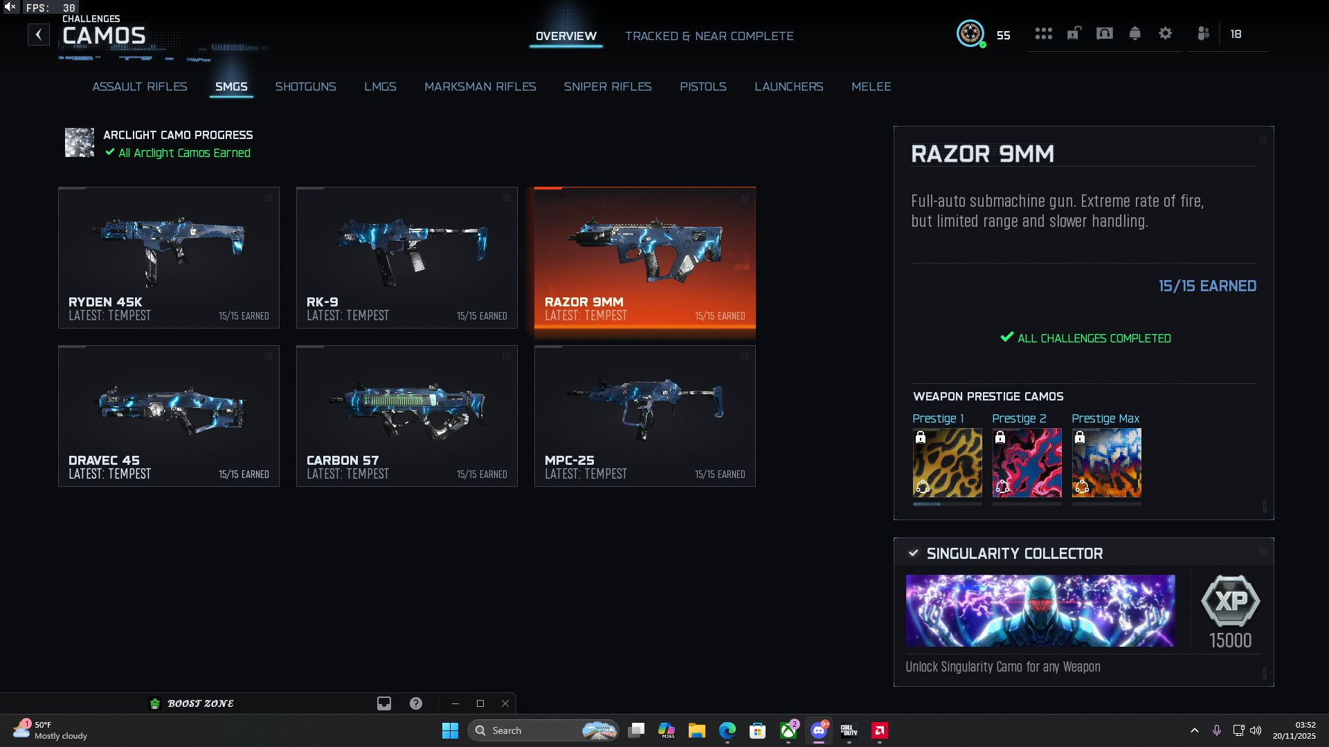 ⭐️SlNGULARITY⭐️✅HANDMADE ✅💥450+ TOTAL CAMOS💥💧17 OPERATORS💧♨️FULL ACCESS ♨️Singularity❄️XBOX /PS/PC❄️STACKED